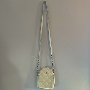 Steve Madden light green quilt & metal small crossbody bag